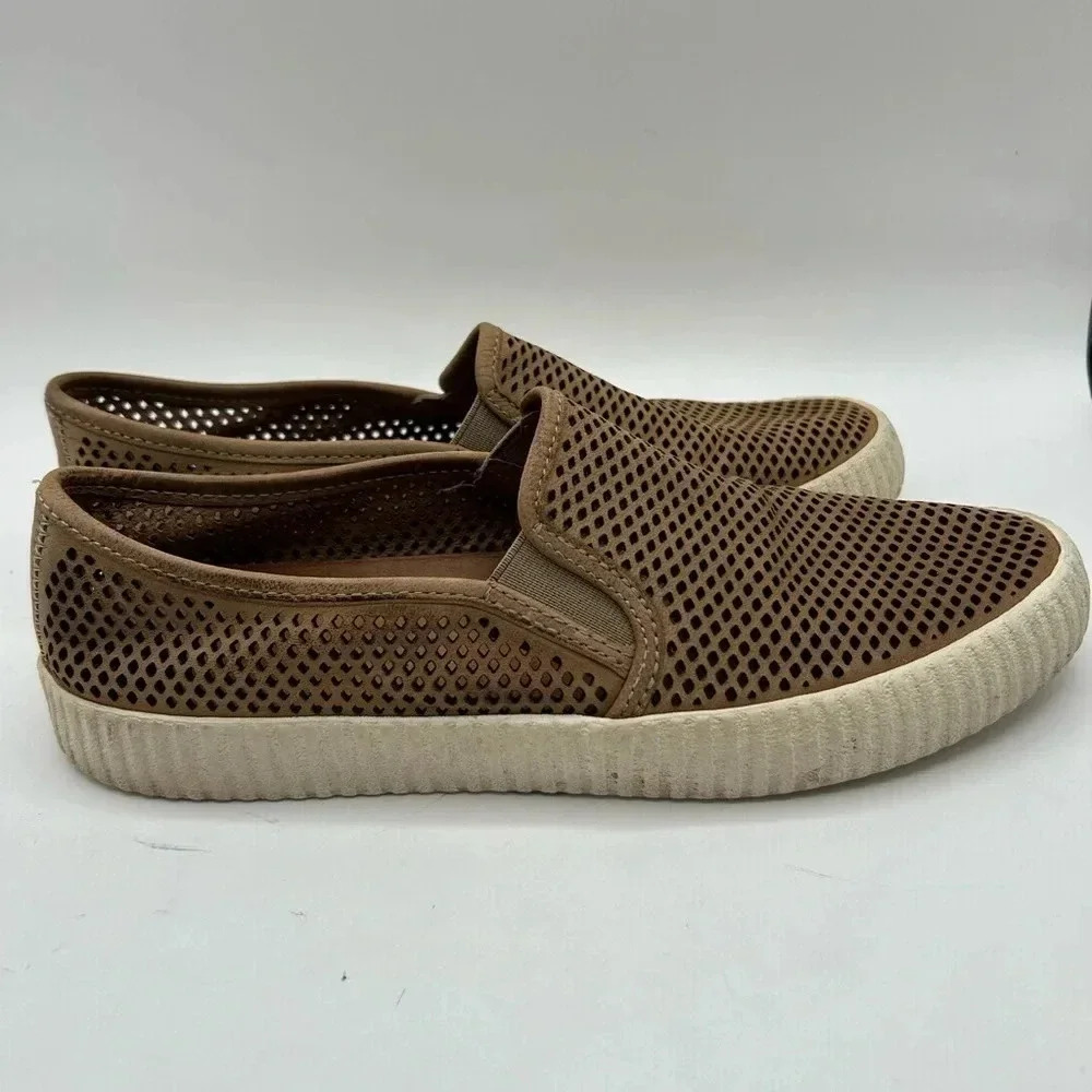 Frye Shoes | Frye Camille Perforated Slip On Sneakers Size 7| Color: Tan - Picture 3 of 8